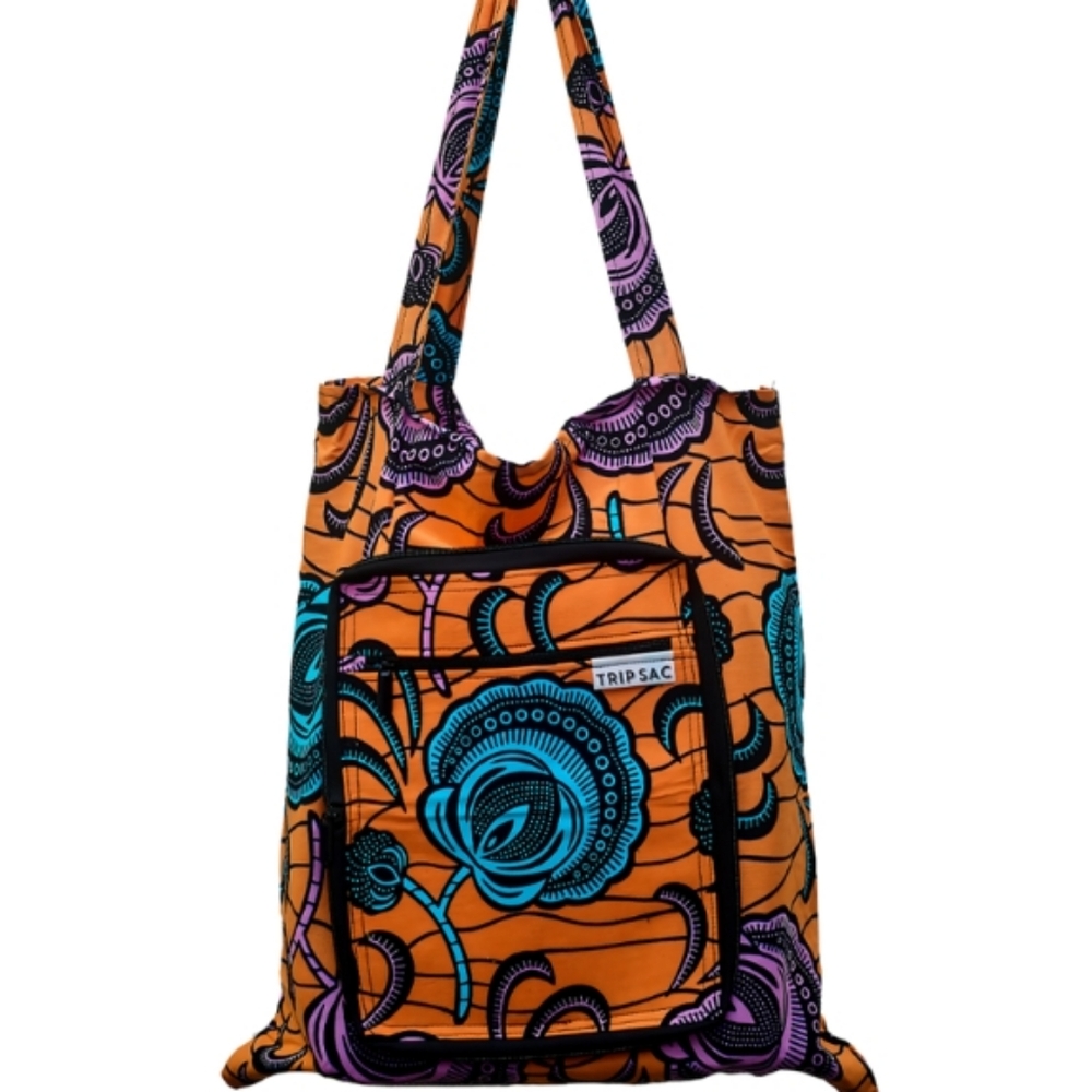 Fall Flowers Multicolor Tote Bag by Trip Sac - Picture 2 of 7